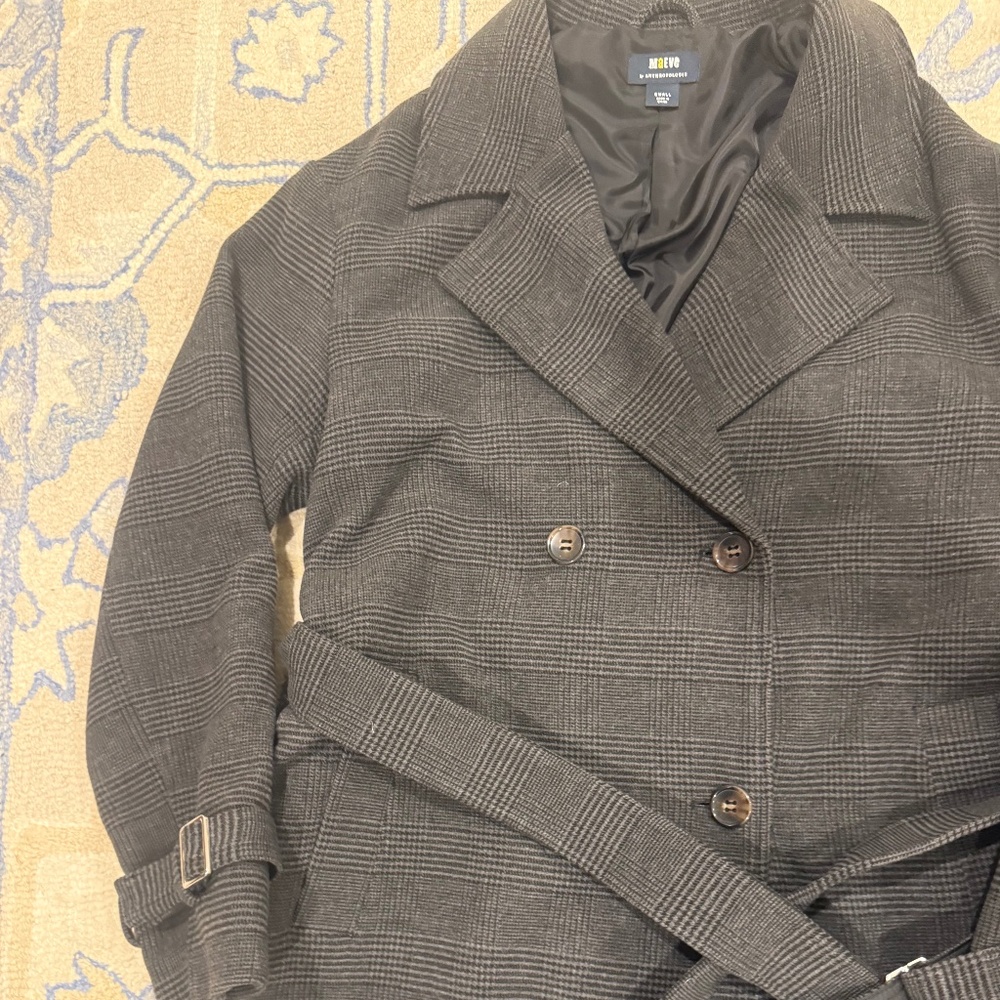 Anthropologie Trench Coat Wool - Picture 4 of 4